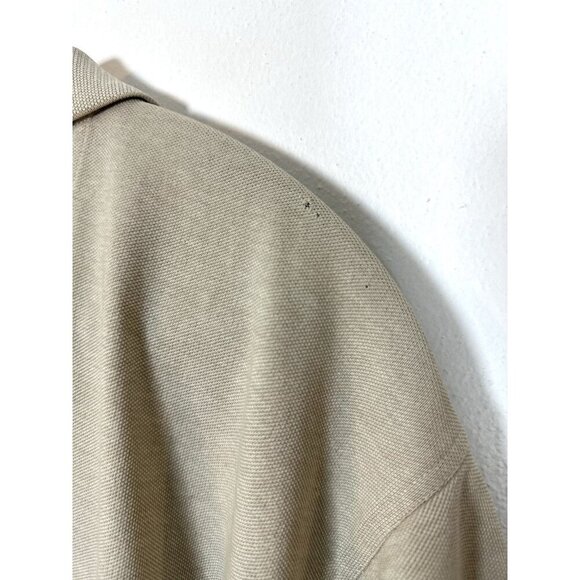 Greg Norman Polo Shirt Mens Size Large Short Sleeve Beige L Golf‎ Shark Cotton - Picture 5 of 8